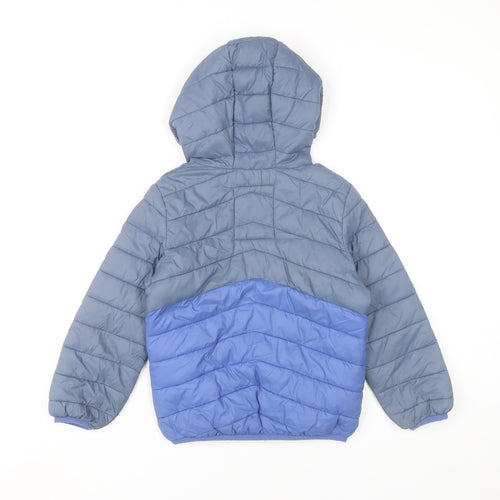Marks and Spencer Boys Blue Puffer Jacket, 6-7 Years, Hooded