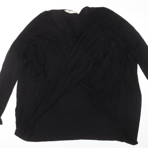 Label Lab Women's Black Wrap Top Size 16