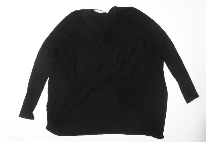 Label Lab Women's Black Wrap Top Size 16