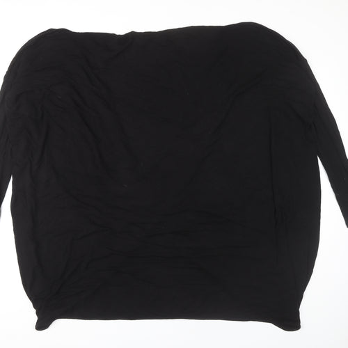 Label Lab Women's Black Wrap Top Size 16