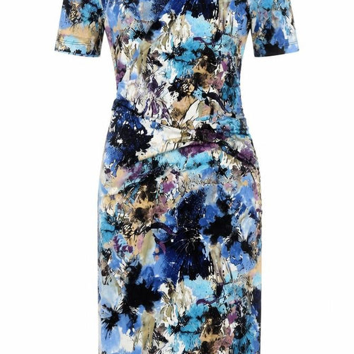 Jersey London Women's Multicoloured Floral Dress Size 8