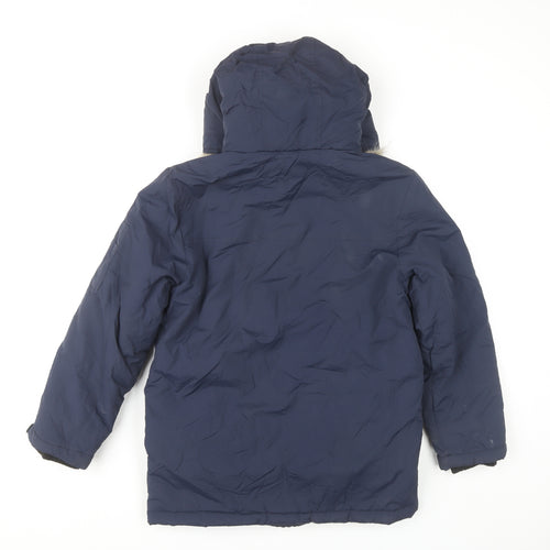 Marks and Spencer Boys Blue Parka Coat Size 9-10 Years