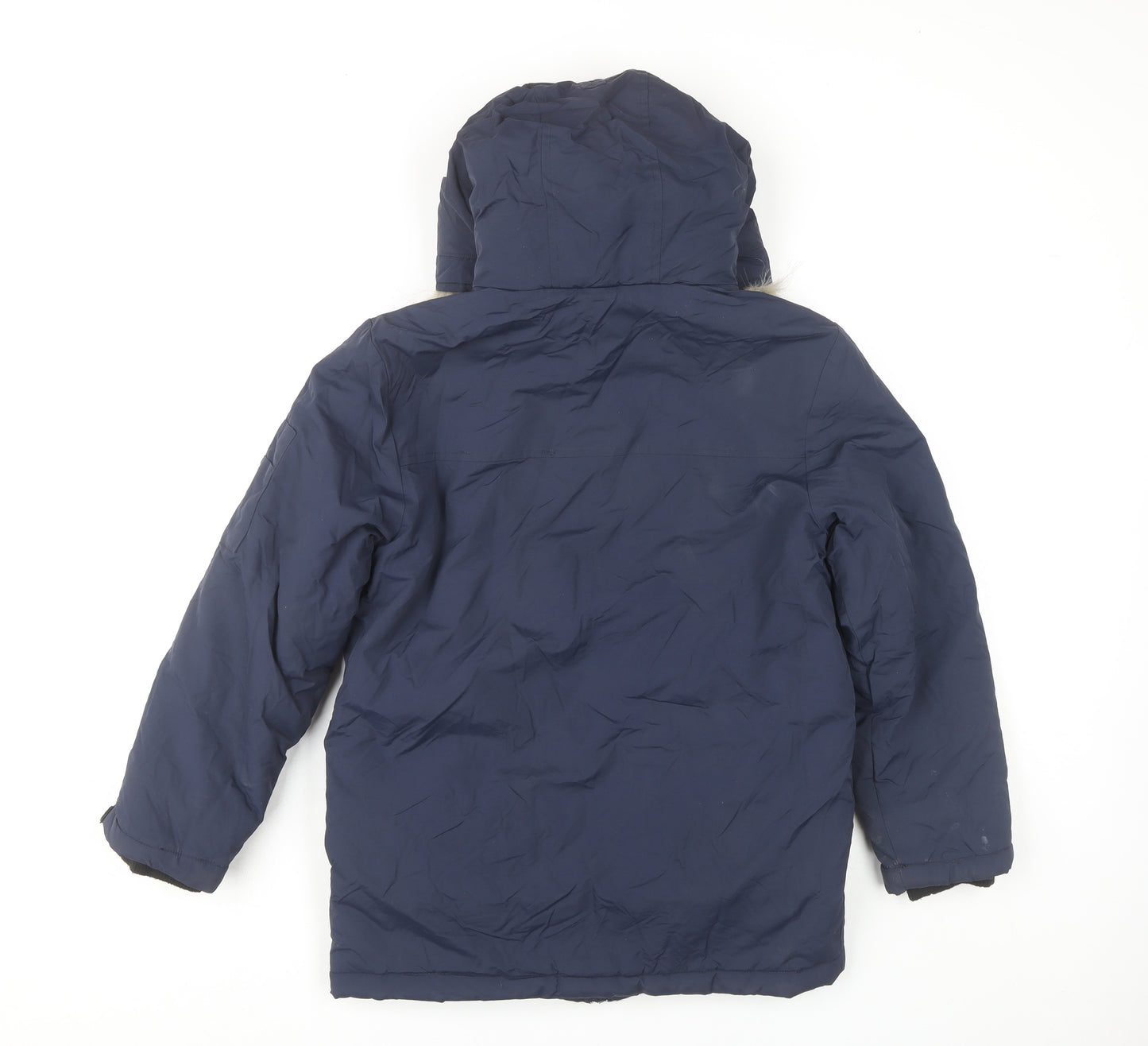 Marks and Spencer Boys Blue Parka Coat Size 9-10 Years