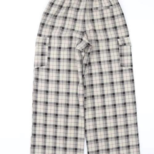 Collusion Womens Plaid Multicoloured Wide-Leg Trousers
