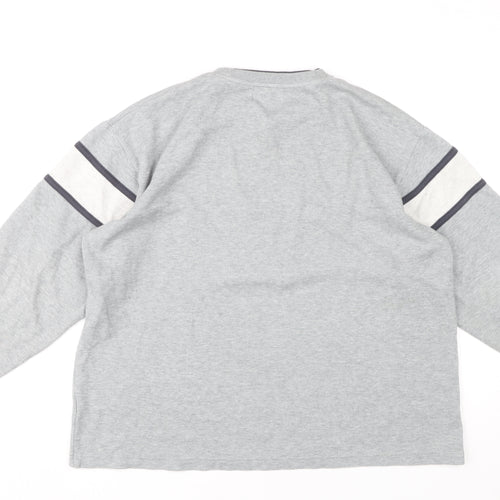 FILA Men's Grey Pullover Sweatshirt M Striped