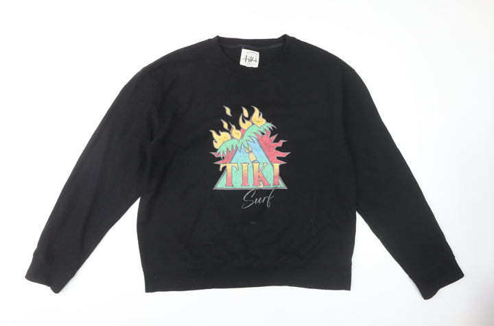 Tiki Men's Black XL Pullover Surf Sweatshirt