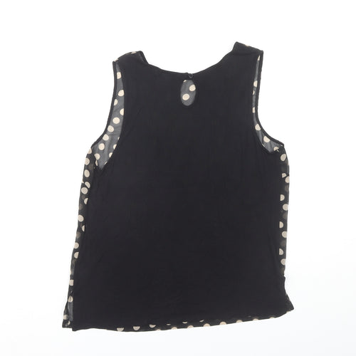 Cotton On Women's Black Polka Dot Tank, Size M