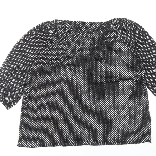 Faded Glory Women's Black Polka Dot Blouse S
