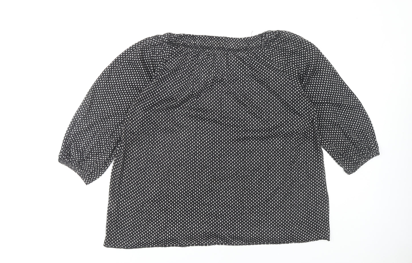 Faded Glory Women's Black Polka Dot Blouse S