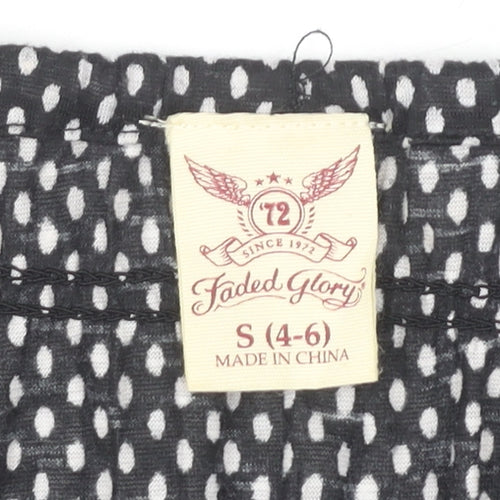 Faded Glory Women's Black Polka Dot Blouse S