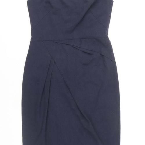 Jasper Conran Women's Blue Sheath Dress, Size 8, Sleeveless