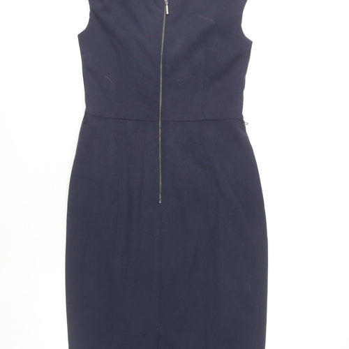 Jasper Conran Women's Blue Sheath Dress, Size 8, Sleeveless
