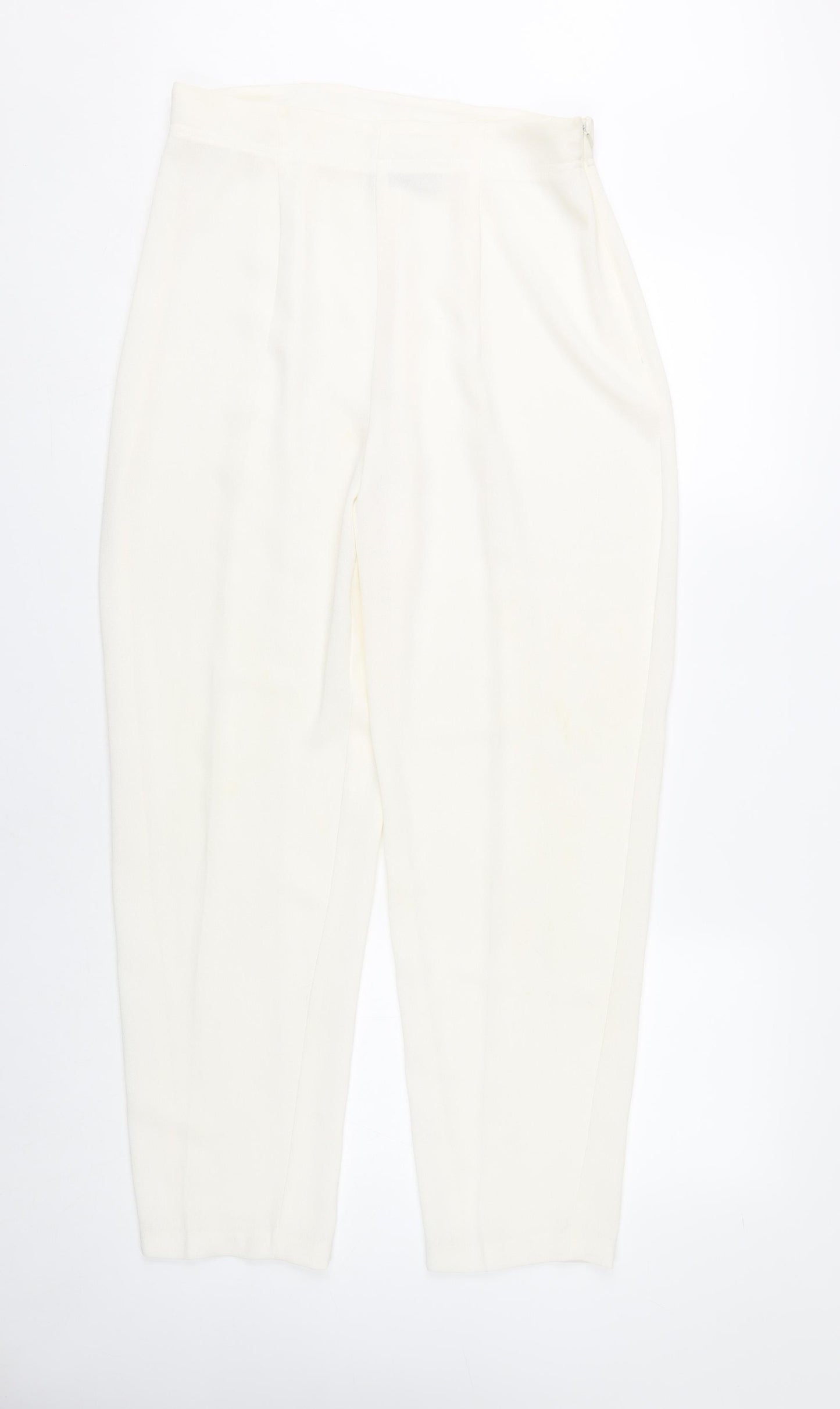 Wallis Women's Ivory Straight Trousers Size 14