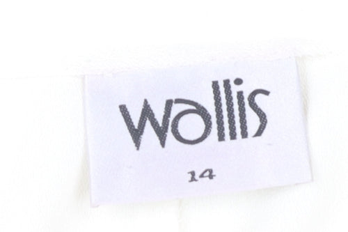 Wallis Women's Ivory Straight Trousers Size 14