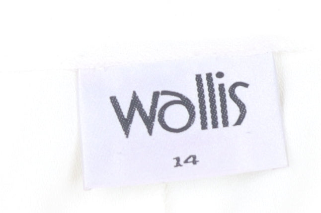 Wallis Women's Ivory Straight Trousers Size 14