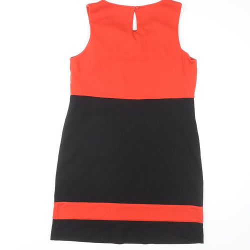 Next Women's Black and Red Sheath Dress, Size 4