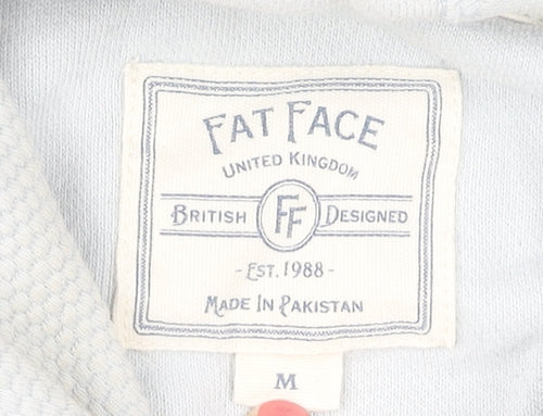 Fat Face Women's White M Full Zip Hoodie