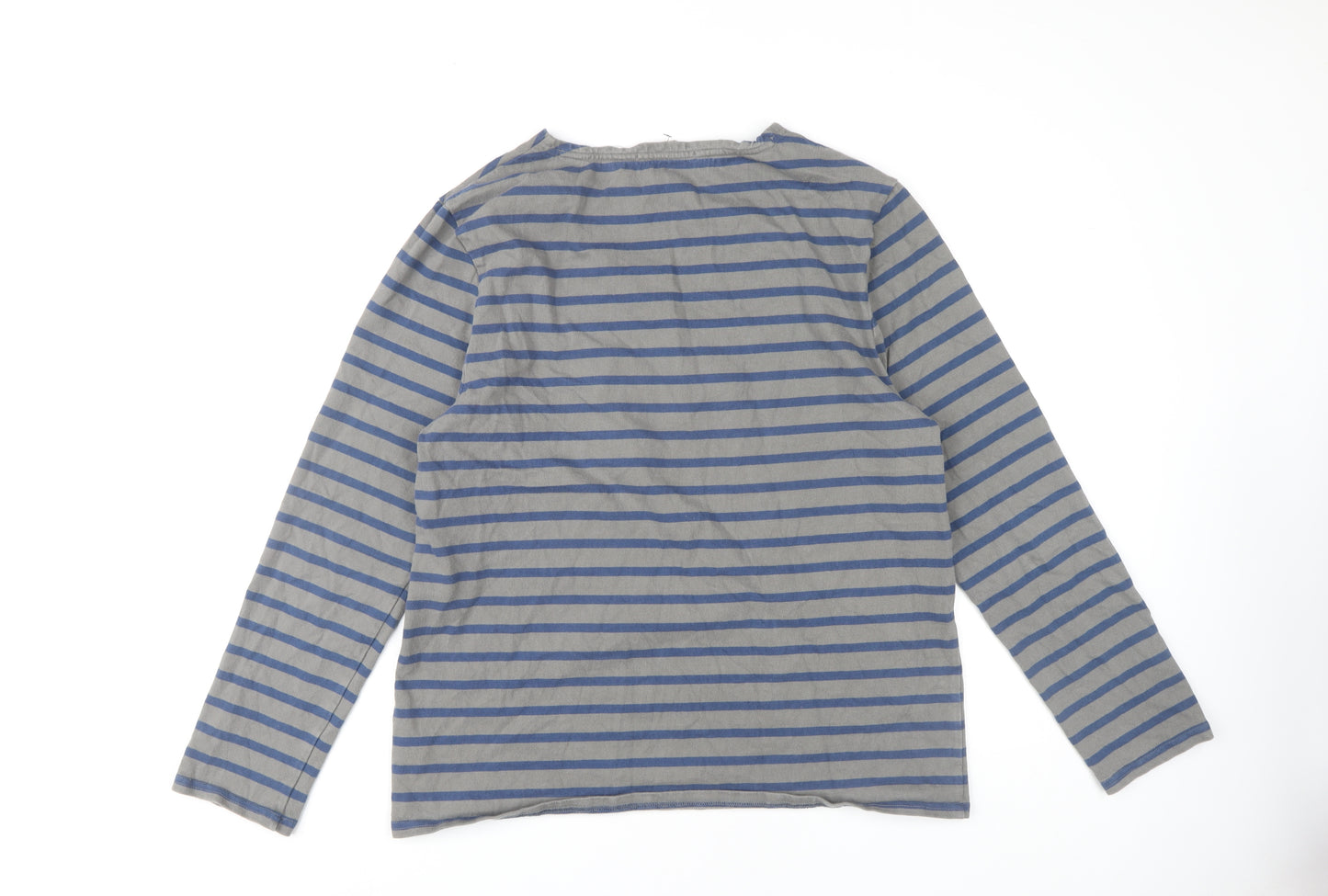 Seasalt Cornwall Unisex Blue Striped Sailor Shirt L