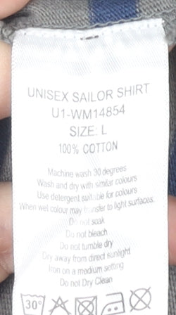 Seasalt Cornwall Unisex Blue Striped Sailor Shirt L