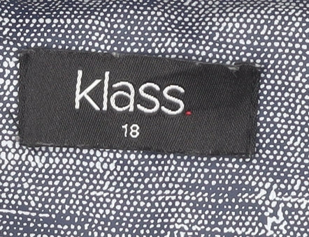 Klass Women's Blue Long Sleeve Coat Size 18