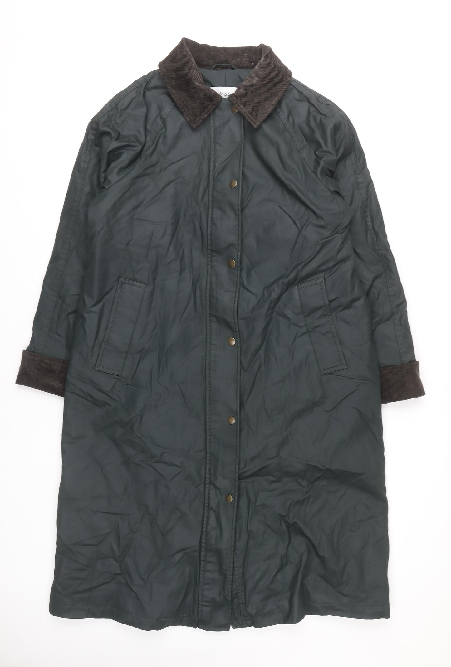 Marks and Spencer Women's Green Long Rain Coat