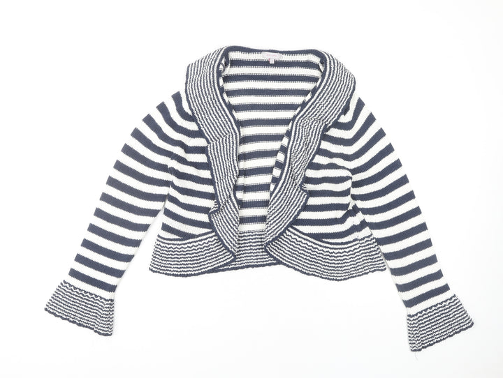 Per Una Women's Multicoloured Striped Open Front Cardigan L