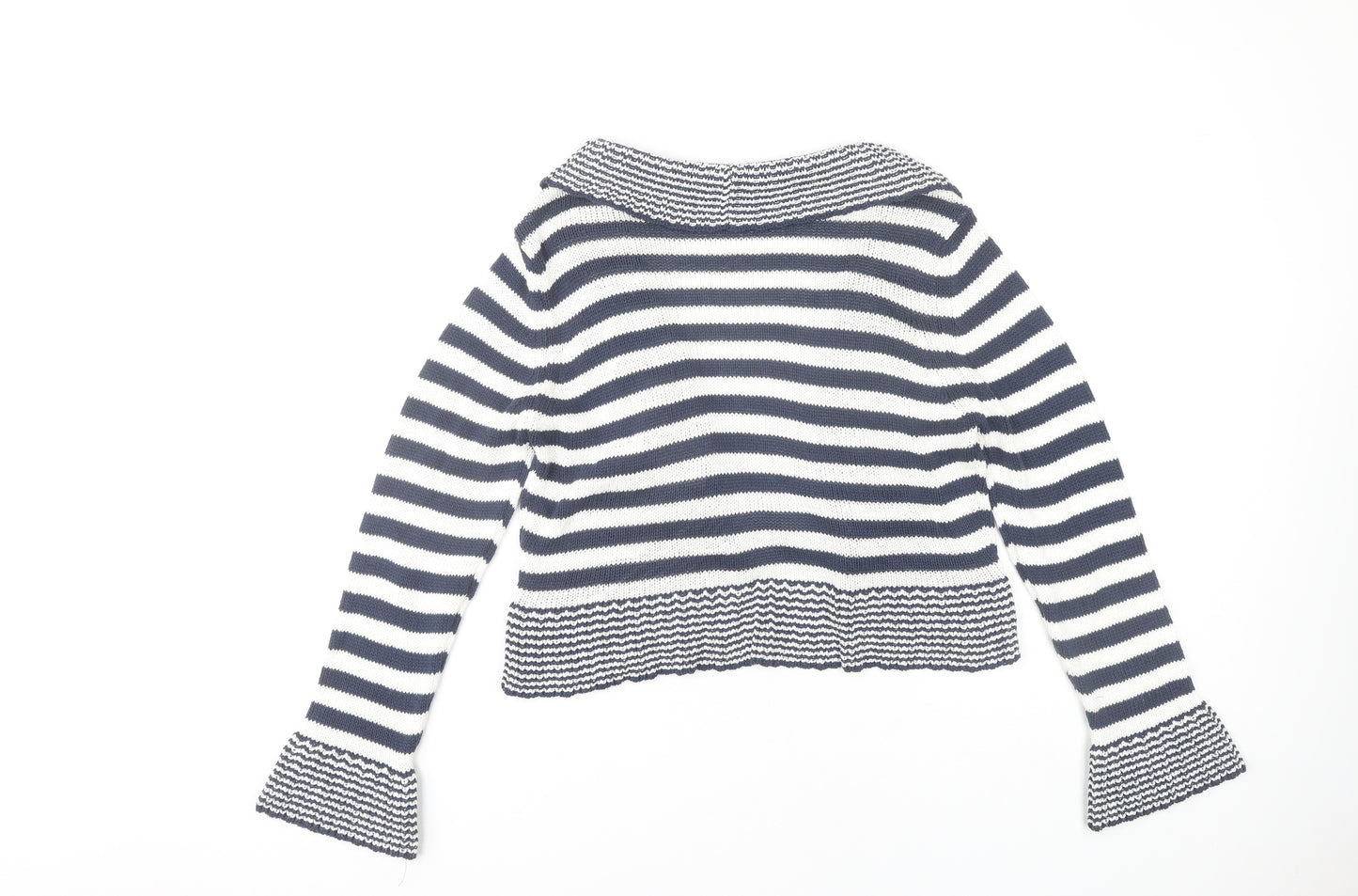 Per Una Women's Multicoloured Striped Open Front Cardigan L