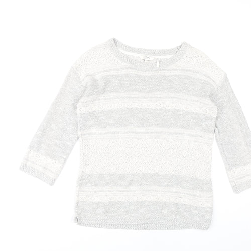 Fat Face Women Grey Pullover Jumper Size 10