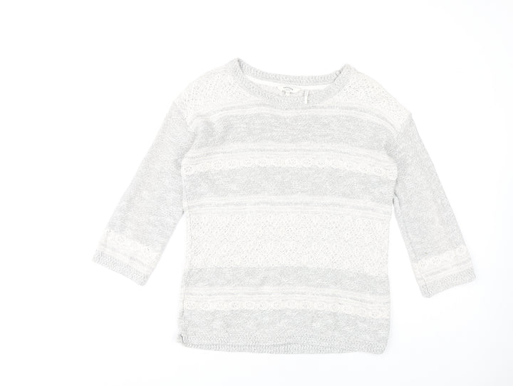Fat Face Women Grey Pullover Jumper Size 10