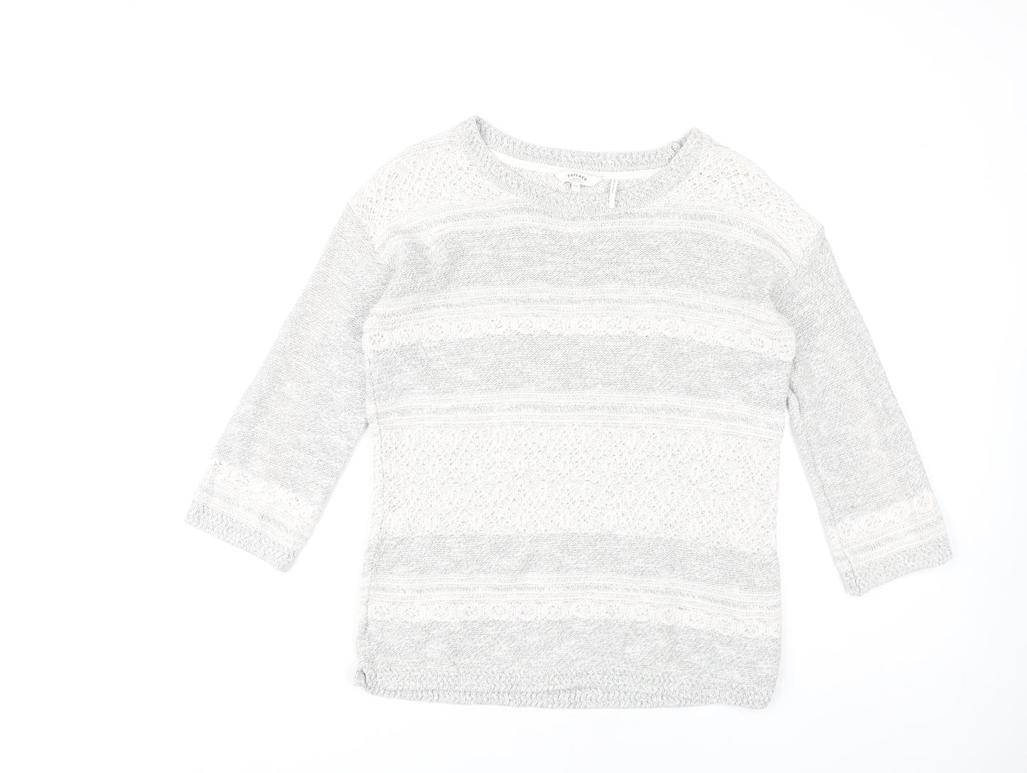 Fat Face Women Grey Pullover Jumper Size 10