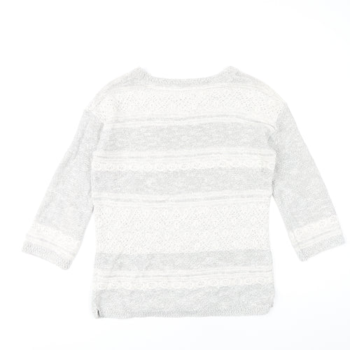 Fat Face Women Grey Pullover Jumper Size 10