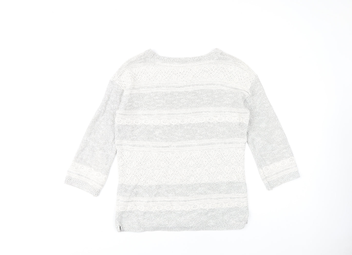 Fat Face Women Grey Pullover Jumper Size 10