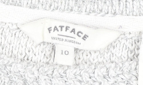 Fat Face Women Grey Pullover Jumper Size 10