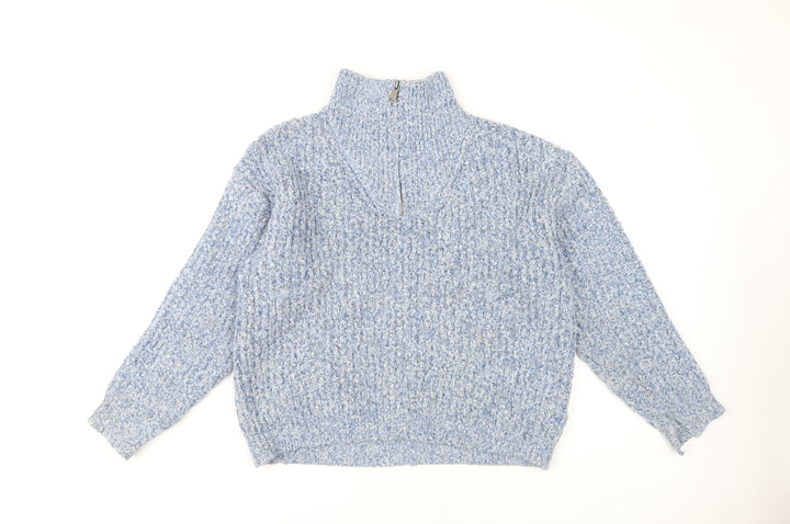 Bean Collection Women's Blue High Neck Pullover Jumper S