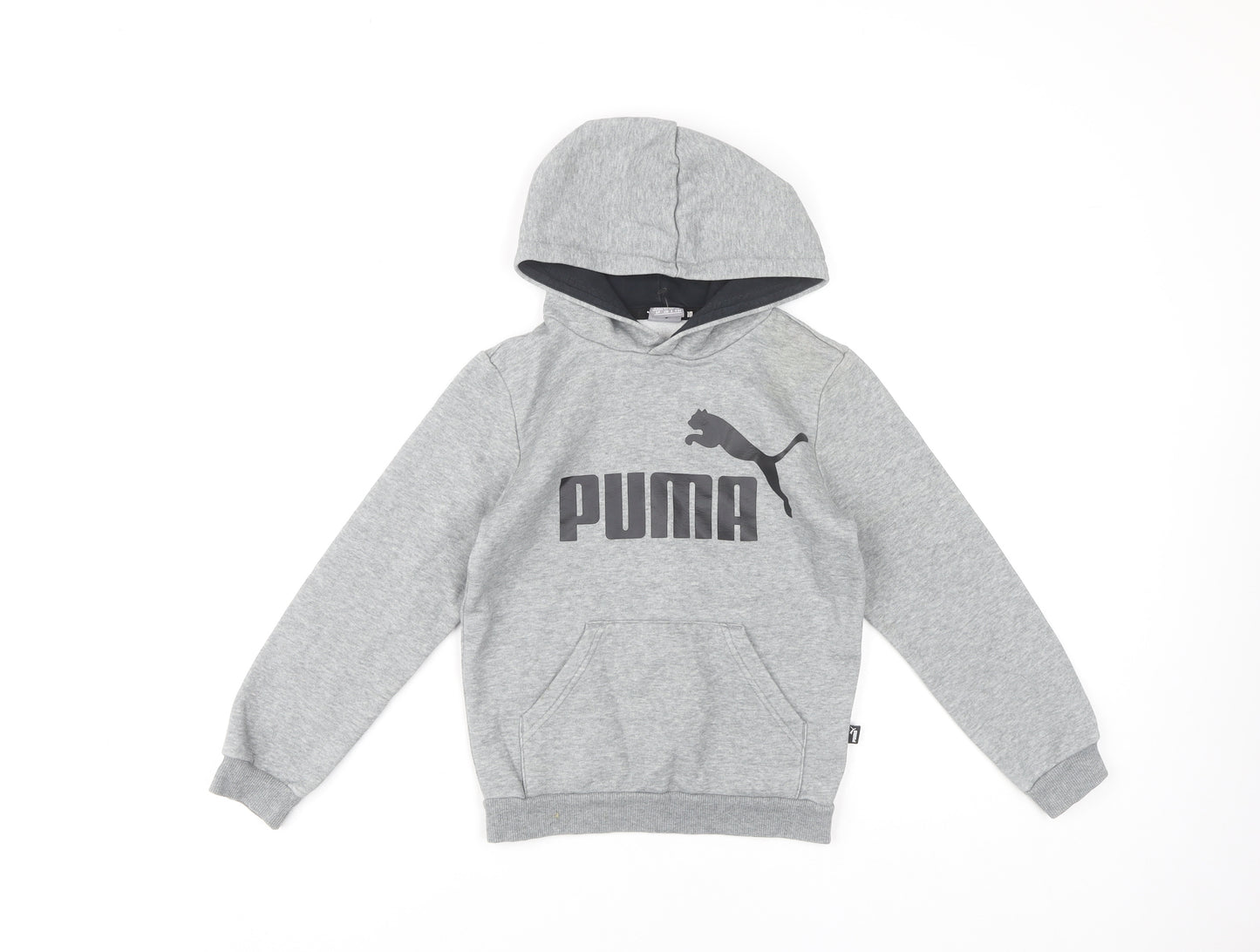 Puma Boys Grey Hoodie, 7-8 Years, Pullover, Hooded
