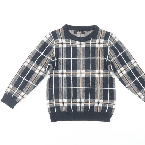 NEXT Boys Multicoloured Plaid Pullover Jumper, Size 5 Years