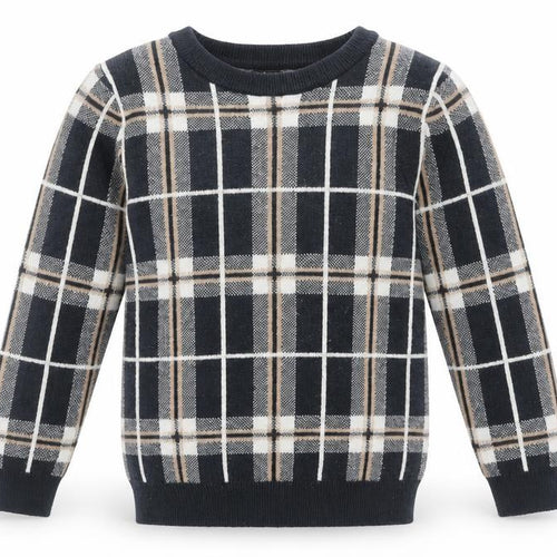 Next Boys Multicoloured Plaid Pullover Jumper, Size 5 Years