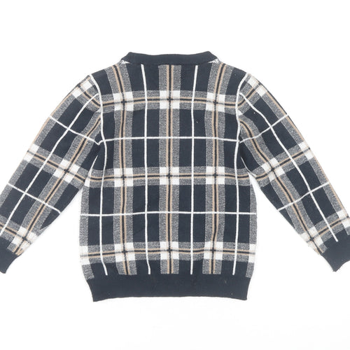 NEXT Boys Multicoloured Plaid Pullover Jumper, Size 5 Years