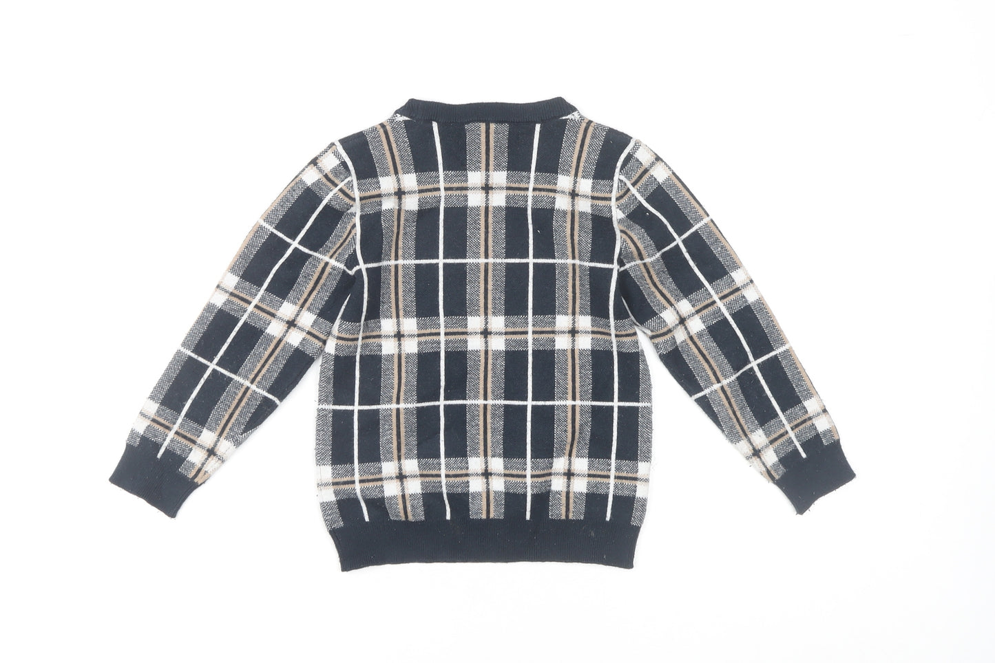 NEXT Boys Multicoloured Plaid Pullover Jumper, Size 5 Years