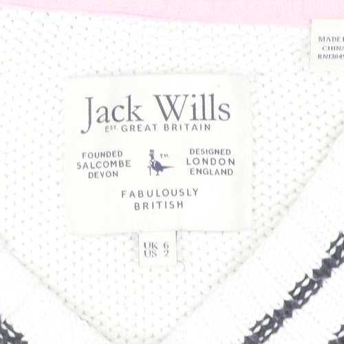 Jack Wills Women's White Pullover Jumper Size 6