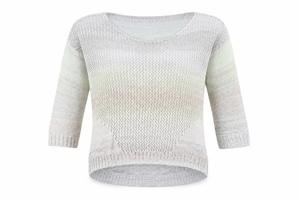 Front view of Warehouse Women’s Multicoloured jumper, size UK 12