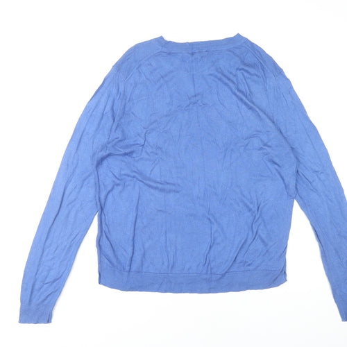 Whistles Women's Blue Crew Neck Jumper Size 18