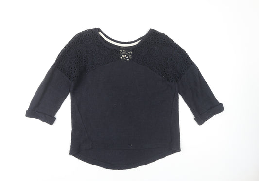 Front view of Next Women's Blue jumper, size 8, Cotton