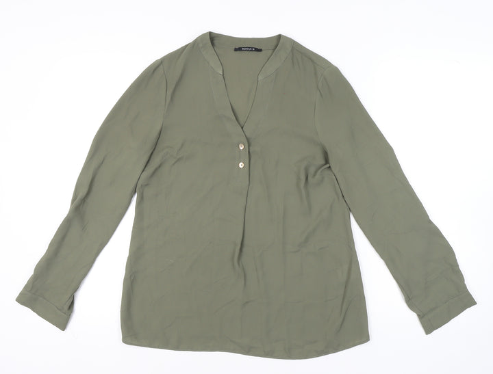Roman Women's Green Blouse Size 10 - Casual Elegance