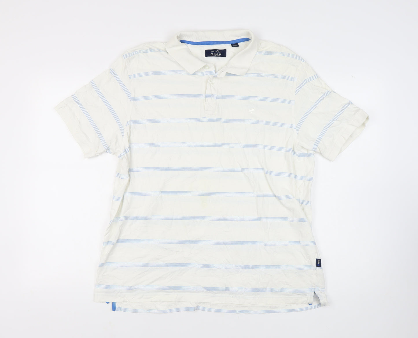 Stone Bay Men's White XL Polo Shirt for Golf