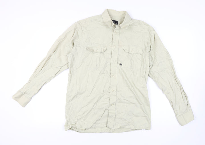 Ciro Citterio Beige Button-Up Shirt, Men, Medium, Cotton