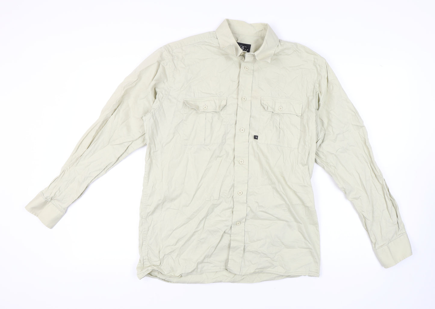 Ciro Citterio Beige Button-Up Shirt, Men, Medium, Cotton