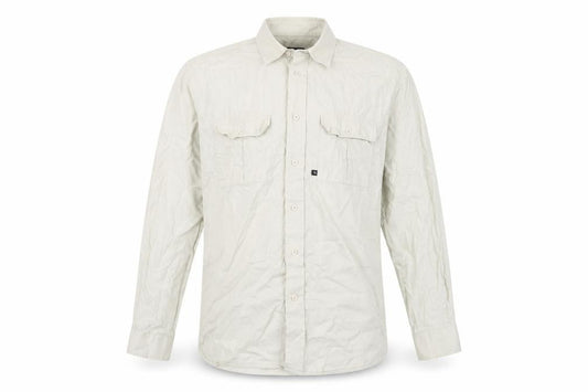 Front view of Ciro Citterio Beige Button-Up Shirt, Men, Medium, Cotton