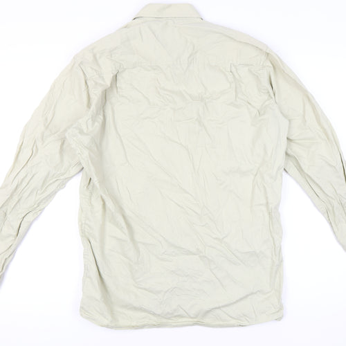 Ciro Citterio Beige Button-Up Shirt, Men, Medium, Cotton