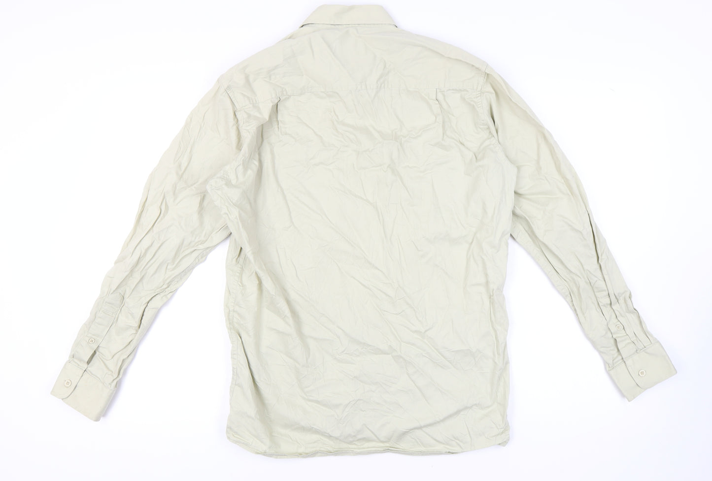 Ciro Citterio Beige Button-Up Shirt, Men, Medium, Cotton